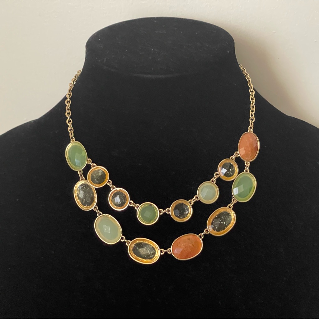 Gloria Vanderbilt Multicolor Plastic, Double Strand Necklace